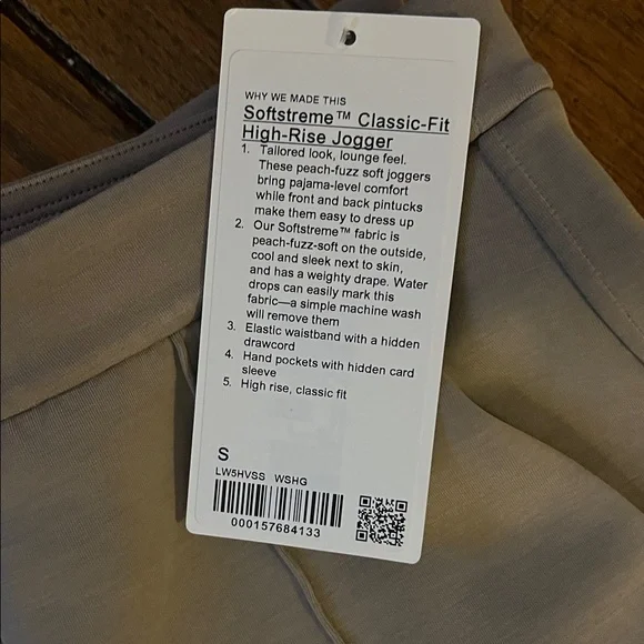 Lululemon NWT Softstreme Classic Fit High-Rise Joggers Warm Ash Grey Size Small - Picture 3 of 7